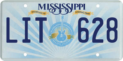 MS license plate LIT628