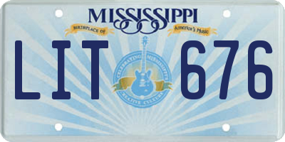 MS license plate LIT676