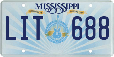 MS license plate LIT688
