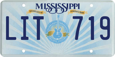 MS license plate LIT719