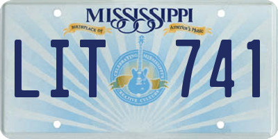 MS license plate LIT741