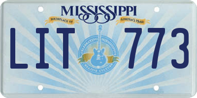 MS license plate LIT773