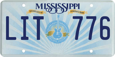 MS license plate LIT776