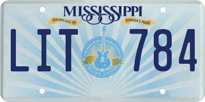 MS license plate LIT784