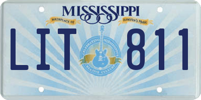 MS license plate LIT811