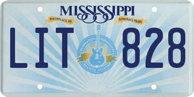 MS license plate LIT828
