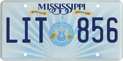 MS license plate LIT856