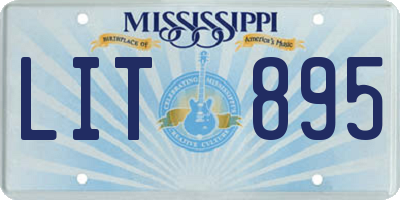 MS license plate LIT895