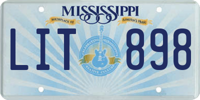 MS license plate LIT898