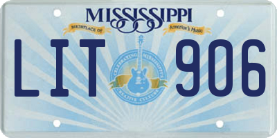 MS license plate LIT906