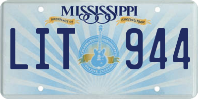 MS license plate LIT944