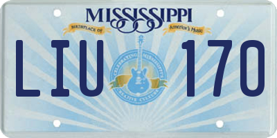 MS license plate LIU170