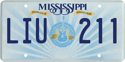 MS license plate LIU211