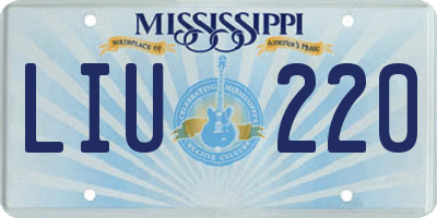 MS license plate LIU220