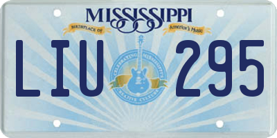 MS license plate LIU295