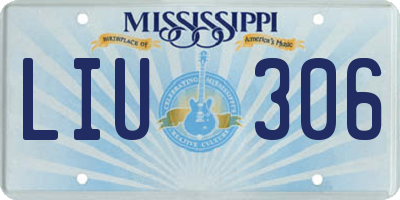 MS license plate LIU306