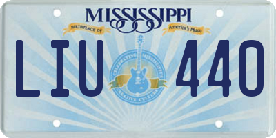 MS license plate LIU440