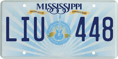 MS license plate LIU448