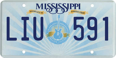 MS license plate LIU591