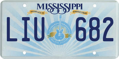 MS license plate LIU682