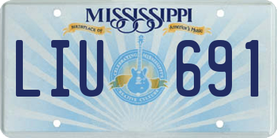 MS license plate LIU691