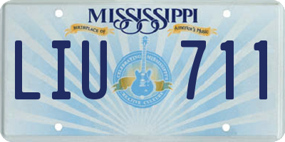 MS license plate LIU711