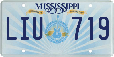 MS license plate LIU719