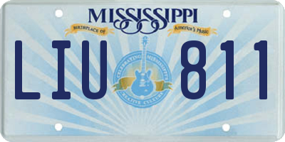 MS license plate LIU811