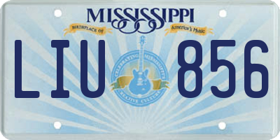 MS license plate LIU856