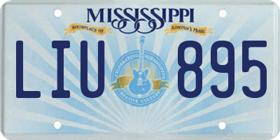 MS license plate LIU895