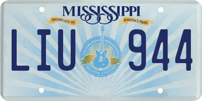 MS license plate LIU944