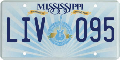 MS license plate LIV095