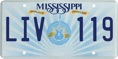 MS license plate LIV119