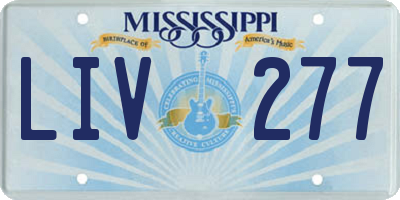 MS license plate LIV277