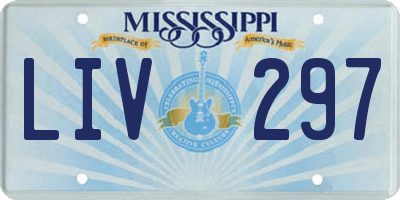 MS license plate LIV297