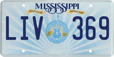 MS license plate LIV369