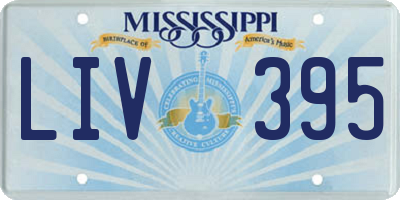 MS license plate LIV395