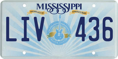MS license plate LIV436