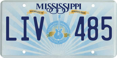 MS license plate LIV485