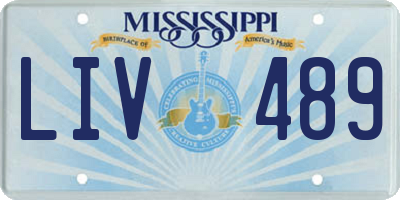 MS license plate LIV489