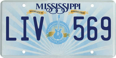 MS license plate LIV569