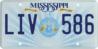 MS license plate LIV586