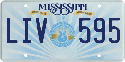 MS license plate LIV595