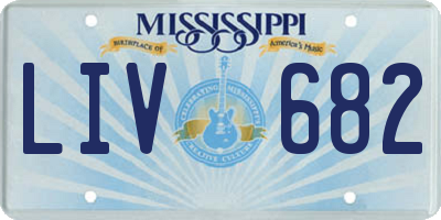 MS license plate LIV682