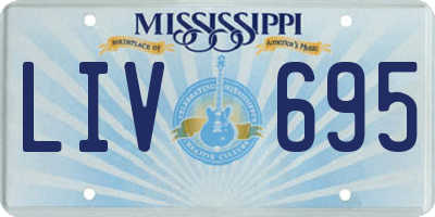 MS license plate LIV695