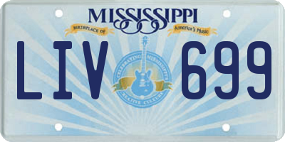 MS license plate LIV699