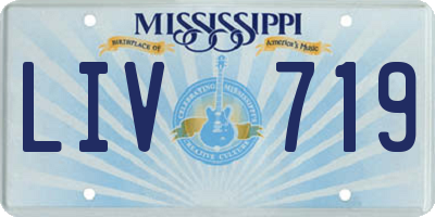 MS license plate LIV719
