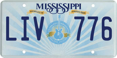 MS license plate LIV776