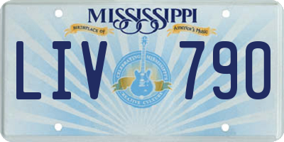 MS license plate LIV790