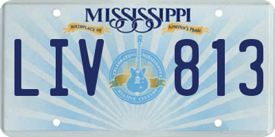 MS license plate LIV813